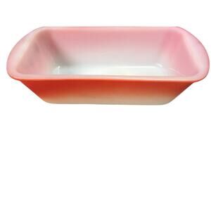 Glassbake bread pan "Ombre" Orange 10in